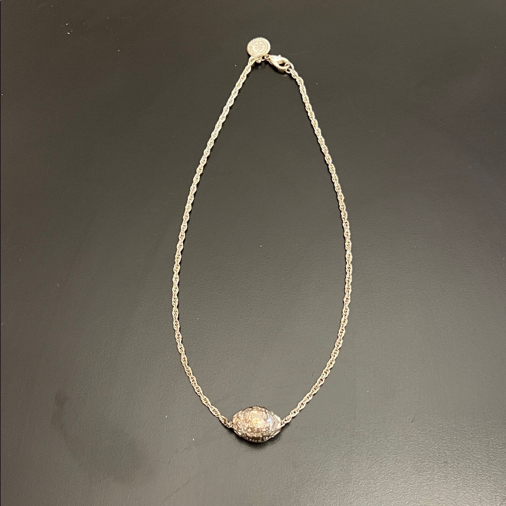 Vatican Library Collection Silver Hail Mary Prayer Bead Necklace